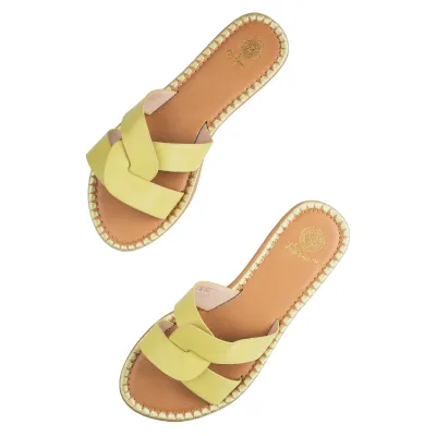 Crisso Flat Sandal-Green